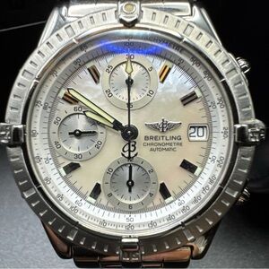 Breitling Chronomat Evolution A13352 MOP Dial 39mm Auto Chronograph